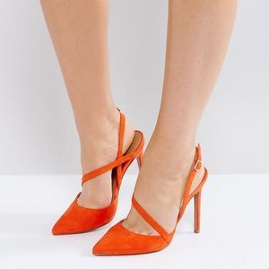 ASOS PARTON Wide Fit Asymmetric Pointed Heel